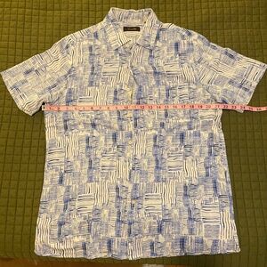 Vintage Grecian Men's Silk Shirt Size M
